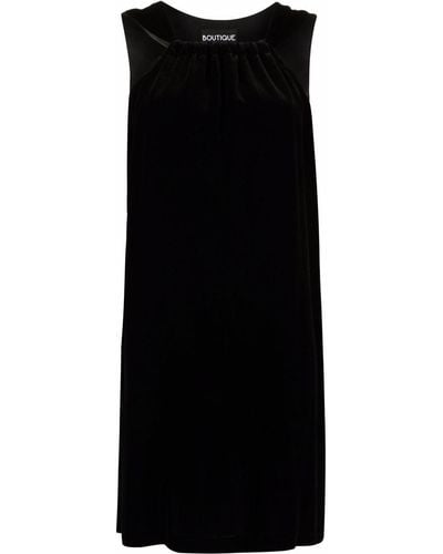 Boutique Moschino Sleeveless Shift Mini Dress - Black