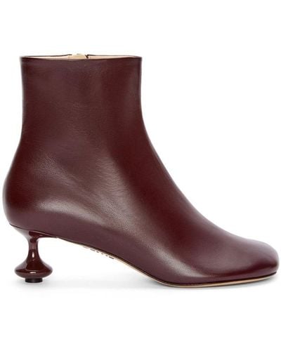 Loewe Toy Ankle Bootie In Nappa Lambskin - レッド