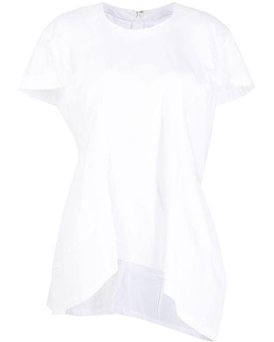 Comme des Garçons T-shirt asimmetrica - Bianco