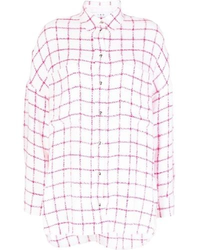 IRO Grid Tweed Shirt - White