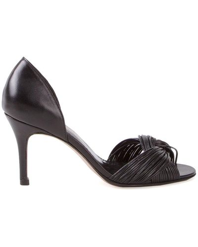 Sarah Chofakian Open Toe Court Shoes - Black