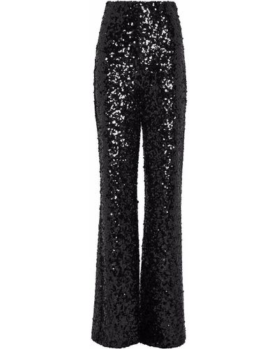 Philipp Plein Sequin-embellished High-waist Pants - Black