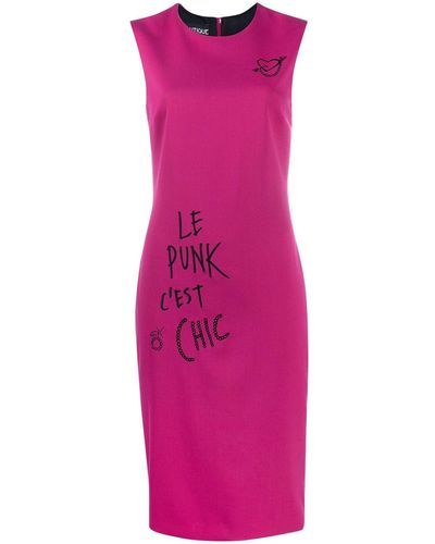 Boutique Moschino Kleid mit Print - Pink