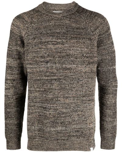 Norse Projects Melierter Roald Pullover - Grau