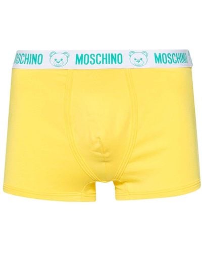 Moschino Boxershorts mit elastischem Logo-Bund - Gelb
