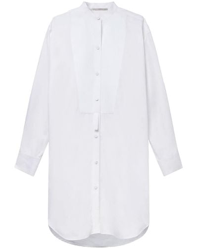 Stella McCartney Plastron Cotton Shirtdress - White