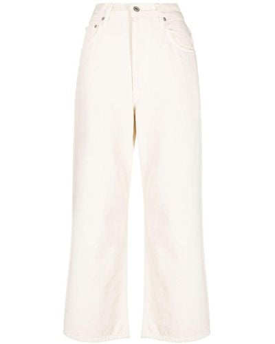 Citizens of Humanity Gaucho Wide-leg Cotton Jeans - White