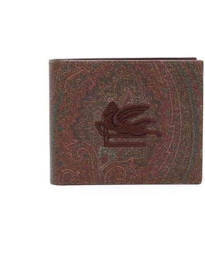 Etro Pegaso Paisley-pattern Wallet - Brown