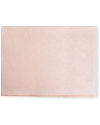 Ferragamo Gancini Schal mit ausgefransten Kanten - Pink