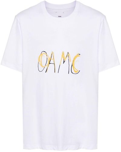 OAMC T-shirt à logo imprimé - Blanc