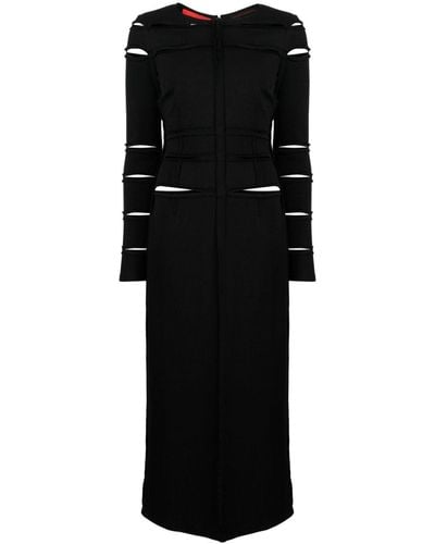 Eckhaus Latta Vestido largo con abertura - Negro