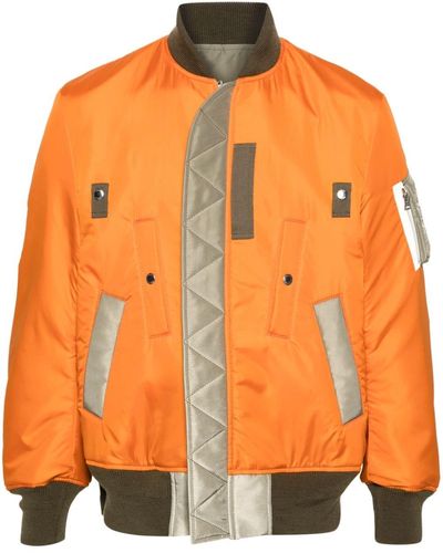 Sacai Side Vent Padded Jacket - Orange