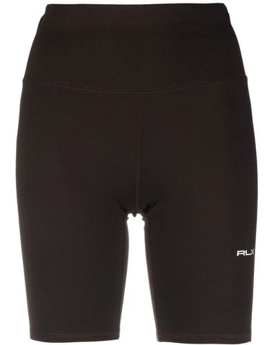 RLX Ralph Lauren High-waist Cycling Shorts - Black