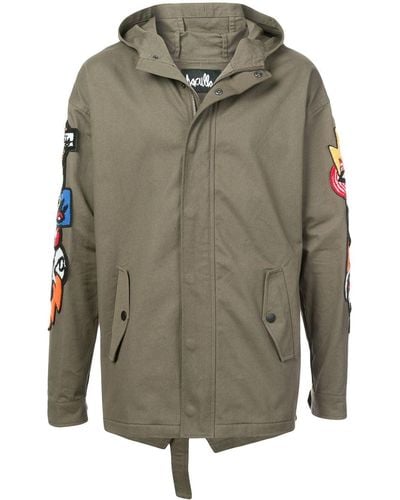 Haculla Hacmania Patch Hooded Coat - Green