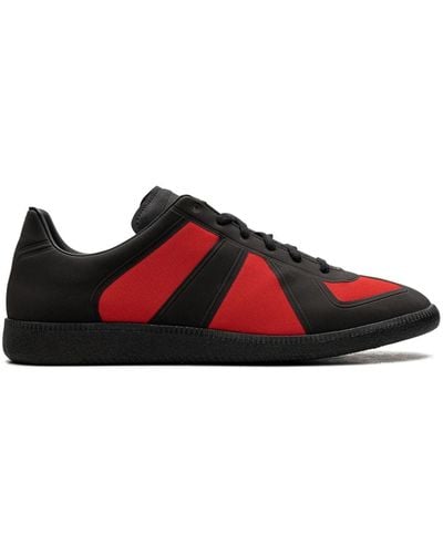 Maison Margiela Replica "two Tone Red Black" Low-top Sneakers - Rood