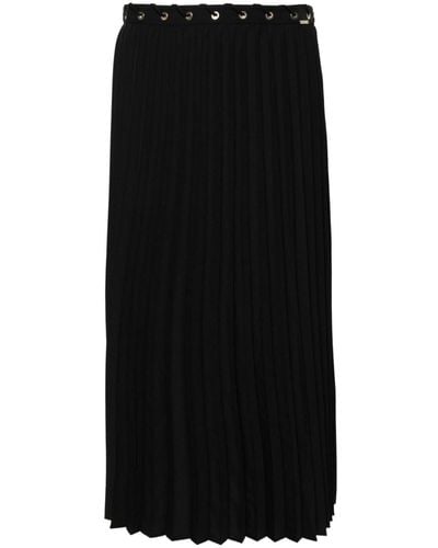 Liu Jo Whipstitch-detailing Pleated Skirt - Black