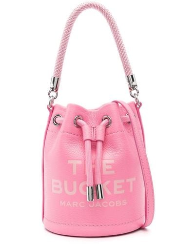 Marc Jacobs The Leather Mini-Beuteltasche - Pink