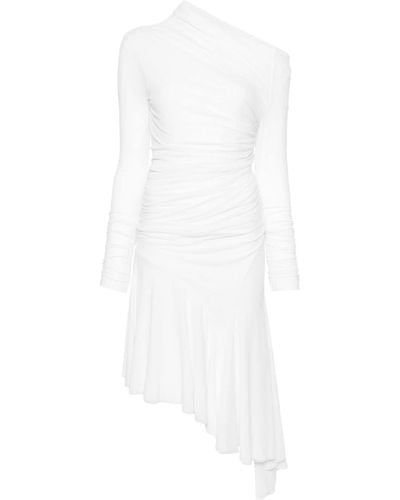 Philosophy Di Lorenzo Serafini Asymmetric Off-shoulder Dress - White