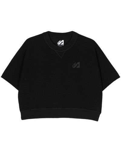 Autry French Terry-Cloth T-Shirt - Black