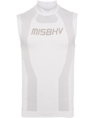 MISBHV Canotta con logo jacquard - Bianco