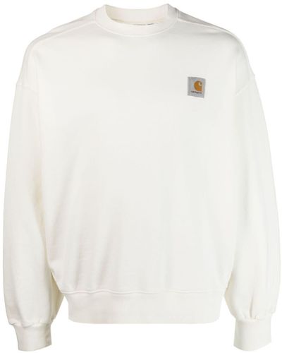 Carhartt Sweater Met Logopatch - Wit