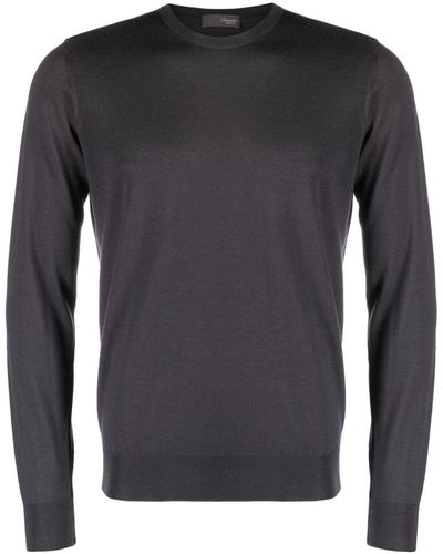 Drumohr Round-neck Merino Sweater - Grey