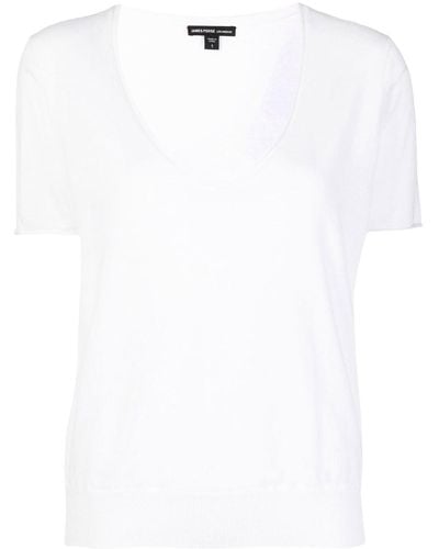 James Perse T-shirt di maglia - Bianco