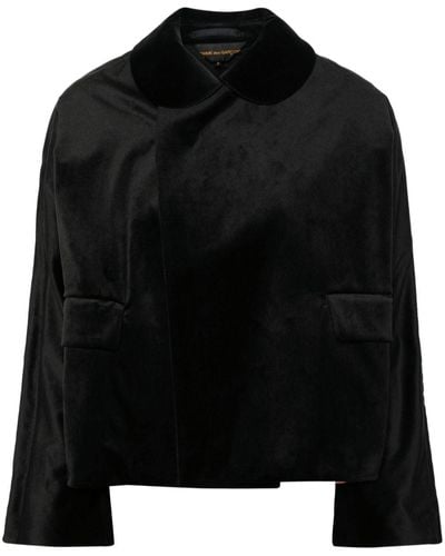 Comme des Garçons Bib-collar Velvet Jacket - Black