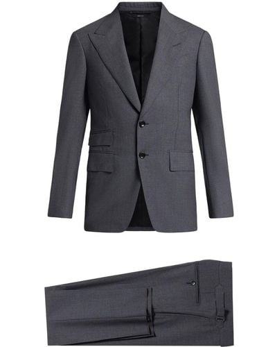 Tom Ford Traje recto con botones - Gris