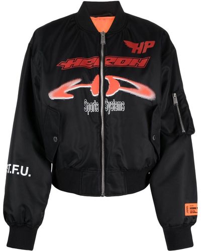 Heron Preston Bomber con zip X-Ray - Nero