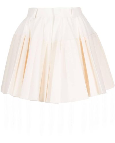 Sacai High-waisted Pleated Shorts - White