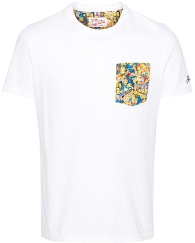 Mc2 Saint Barth X The Simpsons Blanche Cotton T-shirt - White