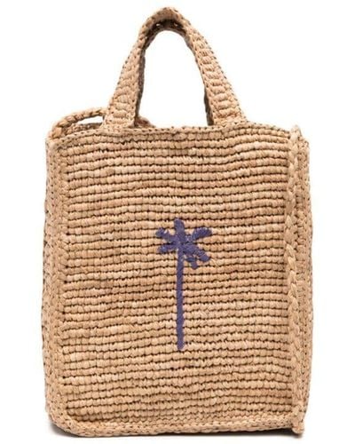 Manebí Woven-raffia Mini Bag - Natural