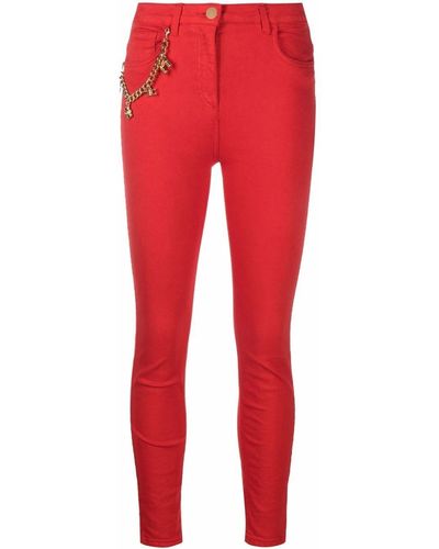 Elisabetta Franchi Jeans skinny con ciondolo - Rosso