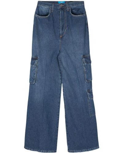 ..,merci Cargo Jeans Met Wijde Pijpen - Blauw