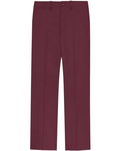 Saint Laurent Straight-leg Cotton Pants - Red