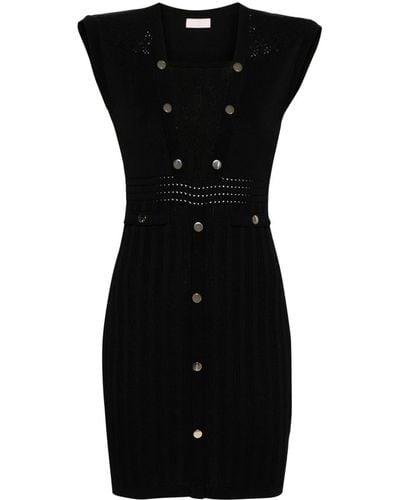 Liu Jo Fine-knit Sleeveless Minidress - Black