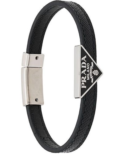 Prada Armband mit Logo - Schwarz