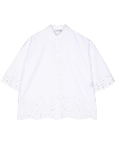 Dice Kayek Embroidered cotton shirt - Blanco