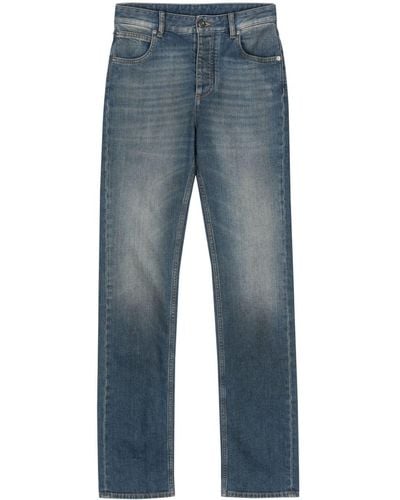 Bottega Veneta Halbhohe Straight-Leg-Jeans - Blau