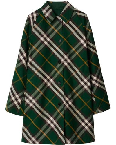 Burberry Manteau réversible à carreaux - Vert