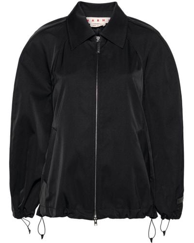 Marni Ruched-detail Zipped Jacket - Black