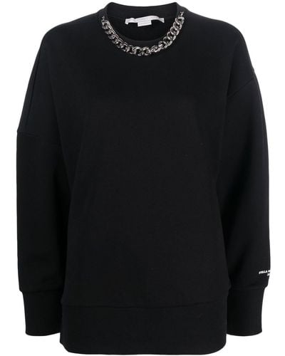 Stella McCartney Chain-link Cotton Sweatshirt - Black