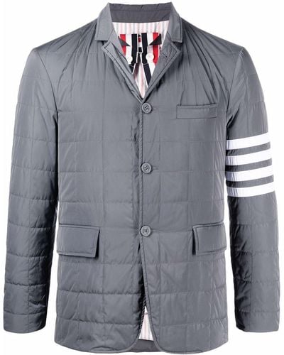 Thom Browne Padded Quilted 4-bar Blazer - Gray