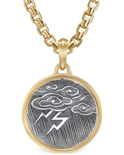 David Yurman 18kt Yellow Gold And Silver Amulet Storm Pendant - Metallic