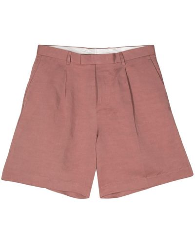 Lardini スラブ ショートパンツ - レッド