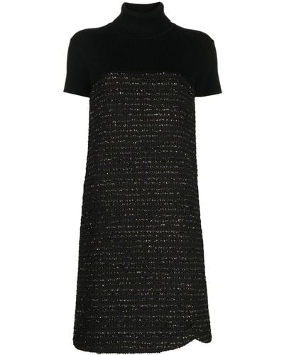 Paule Ka Tweed Lurex Mini Dress - Black