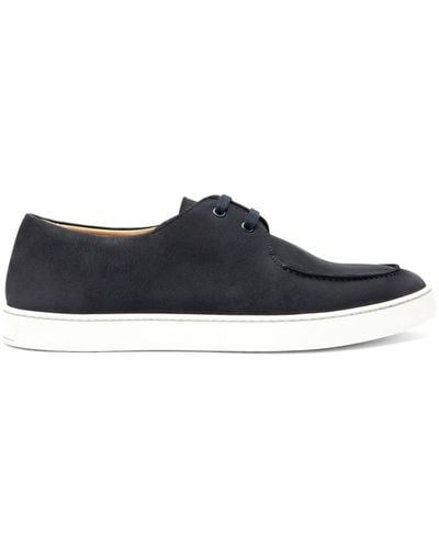 SCAROSSO Chad Leather Trainers - Blue