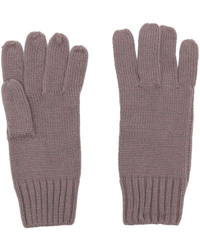 Bimba Y Lola Logo-patch Knitted Gloves - Purple