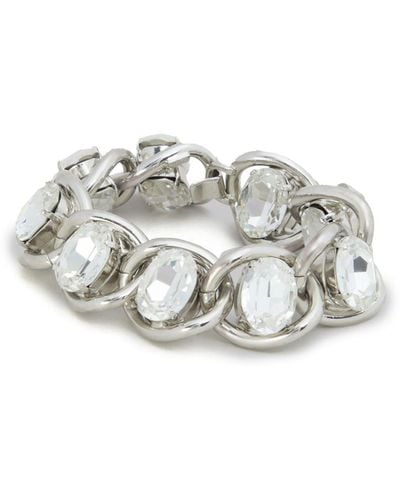 Marni Rhinestone-embellished Chain Bracelet - White